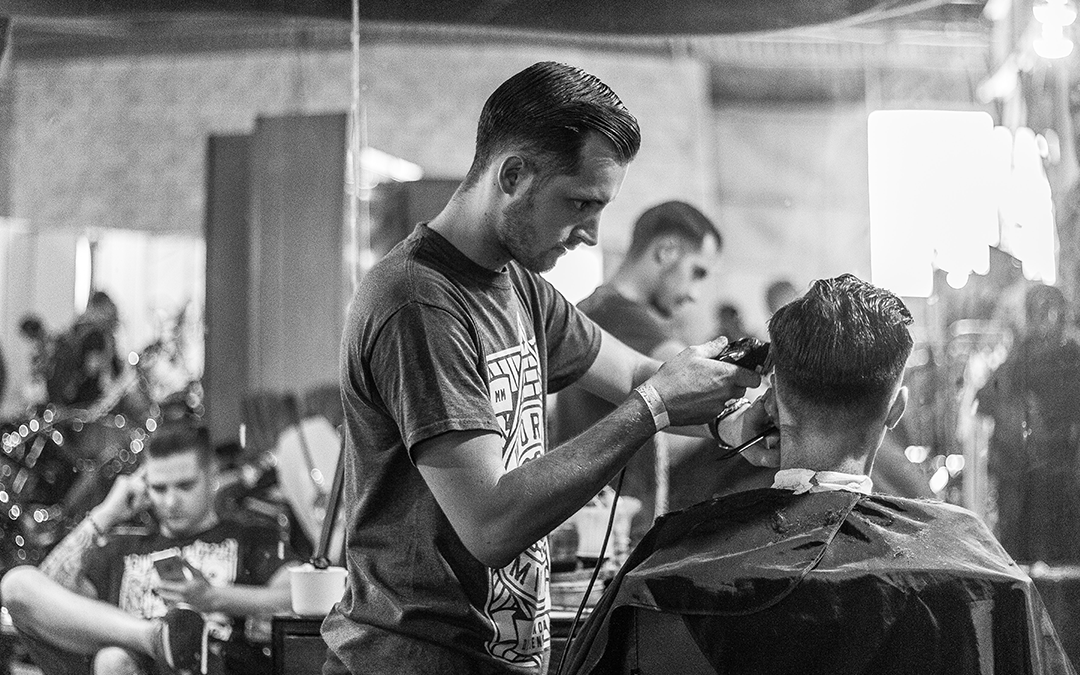 Supplements for Hair Growth, photo of men at a barbershop getting a haircut