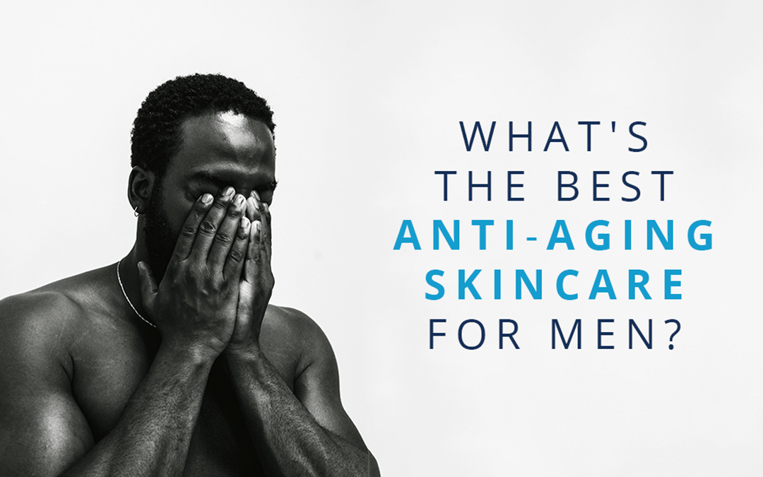 Best Anti-aging Skincare, image of a black man without a shirt on washing his face